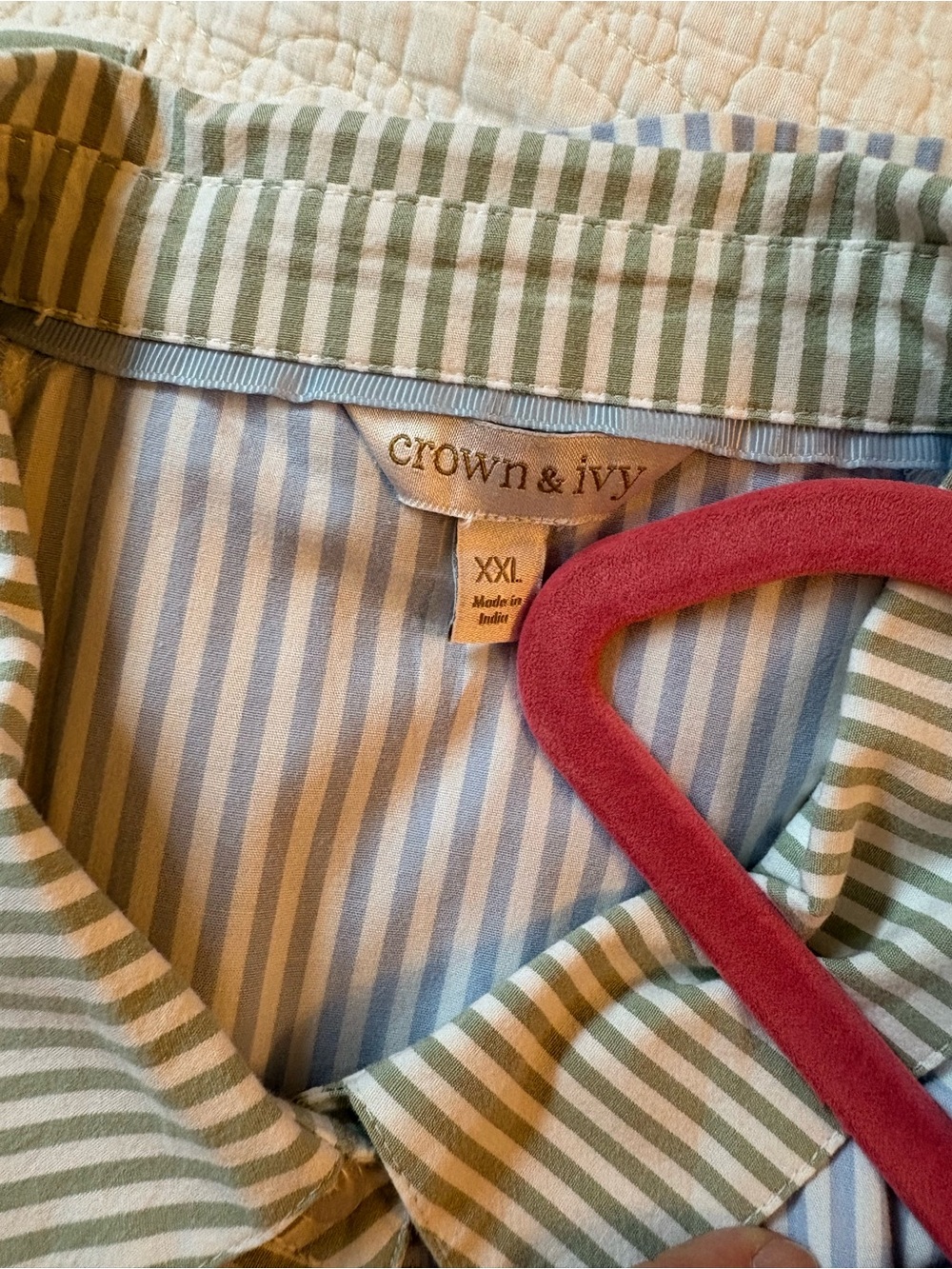 crown & ivy Blue and White Striped Mini Dress - Picture 5 of 5
